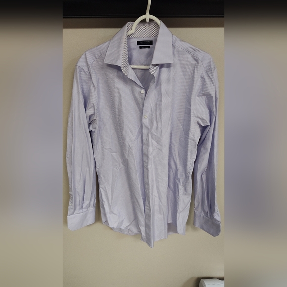 Men's Tailorbyrd Collection Trim Fit Dress Shirt - Size 16 - 34/35 - Picture 2 of 6